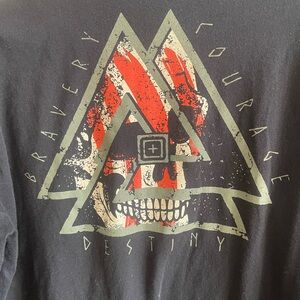 5.11 Tactical Black and Red Long Sleeve Tees